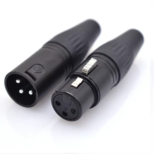 Professional Audio Video Equipment Cannon Plug 3-Core XLR Male and Female Silver-Plated Copper Pin Audio Connector