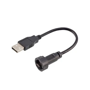 Micro USB Male Female Threaded Type Waterproof Connector IP67 Micro USB Cable Plug Socket