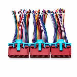 Automotive Custom 48 Pin Wire Harness Pigtail Connector With Multi-Colored Wires For Car Electronics