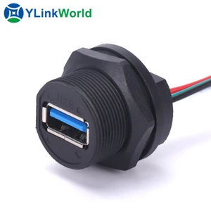 USB B Female to USB2.0 a Female Connector D Type Chassis Connector Female Socket Panel Mounted Connector