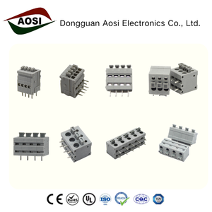 AOSI Spring Terminal Block Screwless Push-in Connector 2.54/3.5/5.0mm Pitch Quick Wiring Terminal 10A PCB For Industrial Control
