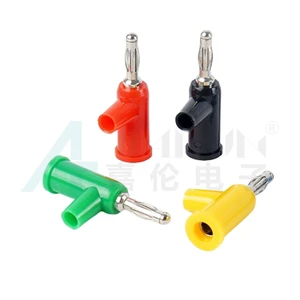 JIALUN 4mm High Current Banana and Tip Connectors with Cross Hole PVC Insulated Sheath for Power Test