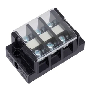 600V 50A 6P High Voltage Terminal Block with Steel Screw Brass Contact Screw Connection