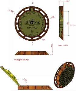 Ductile Iron Manhole Covers for Water Supply and Sewage Systems on Heavy Traffic Roadways with Multi-Finish Options