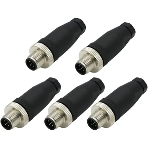 Industrial Connectors M12 A/B/D Code Sensor Connector 8Pin Connector Male Staight Plug