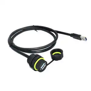 Durable IP68 M20 Waterproof USB 3.0 Connectors Pair with Nylon PA66 Housing for PC and Automotive Applications