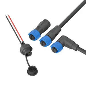 Screw Fixing Outdoor Solar Panel Cable Connector K15 2~5Pin Quick Locking Front Panel Mount Male Plug IP68