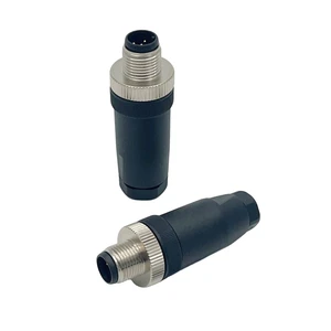 BAYMRS Industrial 3Pin M8 Code Male Straight Screw Terminals Circular Connector PC Housing IP67 Rated Power Factory Shipped