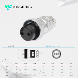 GX20 20M Circular Cable Connector 2-12 Pins Solder Type Threaded Plug And Socket For Industrial Automation