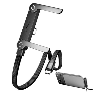 New Trending 5ft 240W 2-in-1 Type-C Fast Charging Cable with Phone Stand 90° Elbow 360° Rotation Multi - Angle for iPhone