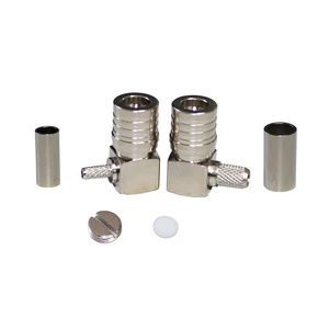 Factory Supply QMA-C-JW1.5 Coaxial Connector Right Angle Male QMA Connector for RG174 RG316 Cable Assemblies