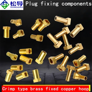 Thermocouple Fixed Copper Lug Press Fit Brass Sleeve Armored Cable Flat Foot Plug Fixed Connector Cable