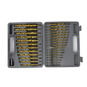 Nesen 30Pcs Titanium Coated Hex Shank Drill Bits Quick Change Adapter Garage Repair Drilling Jobs Steel Copper Alloy Metal Works