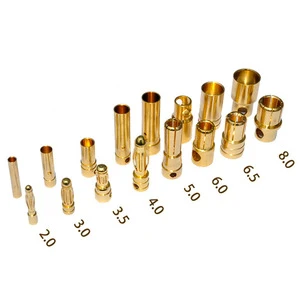 Factory Supply 3.5mm Banana Bullet Connectors Plug for RC Battery ESC Motor Helicopter Boat Quadcopter