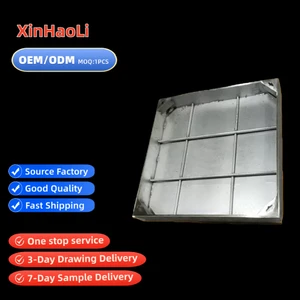 304 Stainless Steel Invisible Square Decorative Manhole Cover for Rainwater and Power Cable Paving