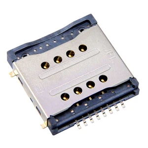 Dual Sim Card Connector Contact Material Gold-Plated Double Layer Smart Card Socket 16Pin for Electronic Products Mobile Phones