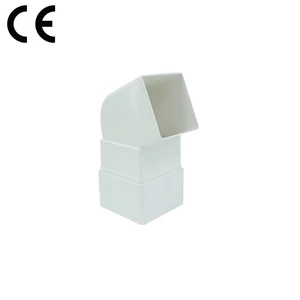 SAM-UK PVC U-shaped Rain Gutter 75mm Outdoor Canopy Roof Drain Plastic Water Drainage Downspout Pipe Connector Joint Fittings