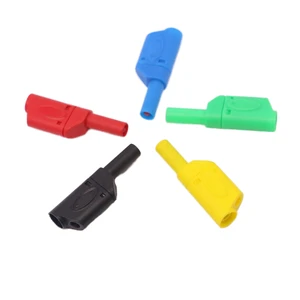High Pressure CATIII 32A 600V Seal Insulated Safety Protection 4mm Male Brass Banana Plug 54mm 5 Color Model 25.502 Audio Video