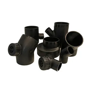 HDPE Butt Fusion Siphon Drainage Pipe Fitting Smooth Surface Equal Cross Four Way Tee Pipe Hdpe Tee Fitting