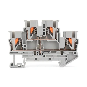 PTTB 2.5-PV Double-Level Push-in Modular Terminal Block Internally Bridged Feed-Through Terminal 2.5mm²