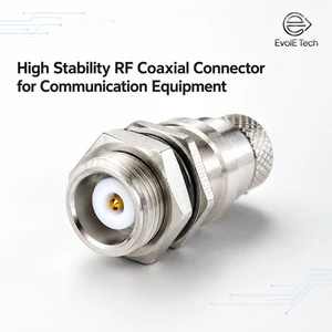 High Stability Gold-Plated SMA Bulkhead RF Coaxial Connector Sealing Washer 50 Ohm DC-18GHz Stainless Steel for Wireless