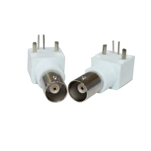Manufacturer Direct PCB Mount BNC Coaxial Connector Female BNC-KWE White Glue Coaxial Connector for DVR Video Player