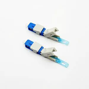 Damu FAFC Low Loss Blue Fast Connector SC UPC/APC FTTH Quick Assembly Fiber Optic Connector for Indoor Drop Cable Installation