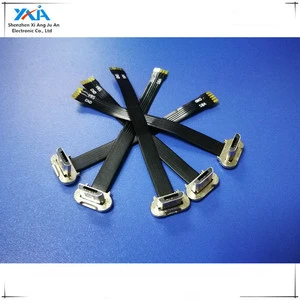 OEM Flat Slim Thin Flex FPC Cable Short FFC FPV USB 3.1 Type c Charging Cable