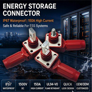 Customized High Voltage Connector 150A 200A 250A New Energy Lithium Battery Connector Energy Storage Terminal Blocks