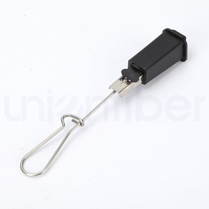 ODWAC S Type Clamp Fiber Optic Drop Cable Support Anchor Tensioner UV Resistant Plastic Stainless Steel Bail FTTH Aerial Fitting