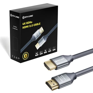 SYONG 18Gbps Fast Speed 4K HDMI2.0 Cable Version 4K60HZ for UHD TVs Monitors Laptop Gold Plated Connectors 2m 3m 5m 10m 15m 20m
