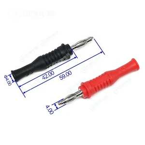 4mm Safety Banana and Tip Connector Jack Binding Post Plug Socket Cable with Male Connector