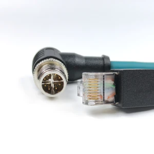 Circular M12 Connector 8 Pin X Code Industrial Shielded Field Installation Metal Male Female Plug IP67 Waterproof Pcb Connector