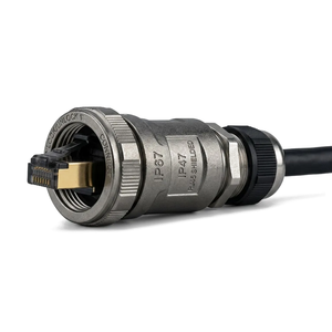 High Speed Industrial Ethernet Connector With High Density Pin Array Gold Plating 0.005mm Precision Tolerance