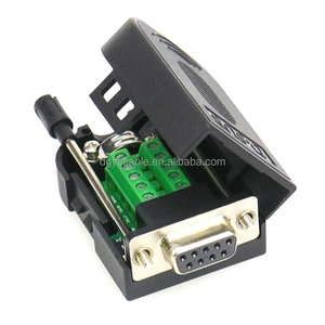 Wholesale D-SUB RS232 DB9 Pin Female signals Terminal Breakout Connector with Plastic Cover Screw nut