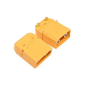 Amass XT90PW Horizontal Connector 4.5mm Brass Gold Banana Bullet Plug Male Female for RC Lipo Battery PCB Board Parts