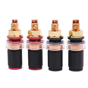 YIVO XSSH Audio Wholesale High-End 5mm Red Pure Copper Amplifier Female Banana Plug Speaker Binding Post Audio Video Accessories