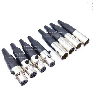 Professional Heavy-Duty Mini XLR Male/Female Connector Oxygen-Free Copper Core Pins for Microphone Audio-3-Pin/4-Pin/5-Pin/6-Pin