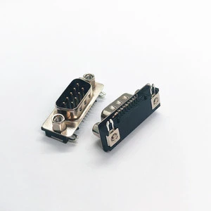 High Quality D-SUB Connectors 9pin DB9 Male Right Angle PCB Connector