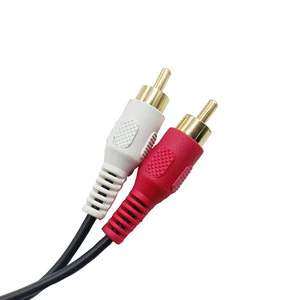 High Quality Universal Stereo Audio 3.5mm to Female Jack to 2RCA Headphone Splitter with Braided Shield Cable Video Audio Cord