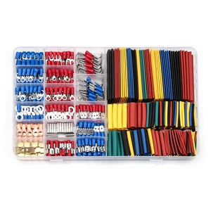 678PCS Brass Insulated Wire Electrical Connectors Butt Ring Spade Silver Plated Quick Disconnect Crimp Terminals Assortment Kit