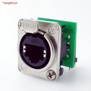 SREXACT SVP594-DH Cat5e RJ45 Jack Ethernet Panel Connector Zinc Alloy Shell Gold Plated Contacts High Performance Female