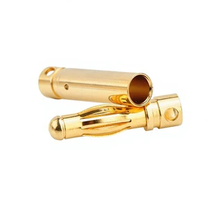 Amass GC4010 4mm Gold Plated Banana Plug 36A Male Female Connector 100% Genuine Ready To Ship Small MOQ For Heavy Duty RC Motor