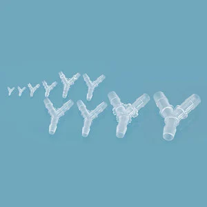 Mini Hose Connector Y Shape Barbed Connector 3 Way Equal Hose Tighten Way Barbed Fittings PP Material