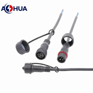 AOHUA 2 3 4 Pin Waterproof Male Female Power Cable Joint Connector - IP65 Rated
