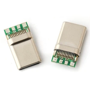 USB 3.1 Usb c Male Connector 12pin Solder Wire PCB USB Plug Interface Type-C Male Connector