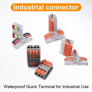 2Pin 3Pin 4Pin 5Pin Transparent Transmit Fast Wiring Connect Cable Connector For Electronic Cable