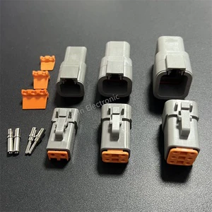 Deutsch DTP Series 6Pin Female Waterproof Automotive Electric Car Connector DTP04-6P/DTP06-6S With Terminals
