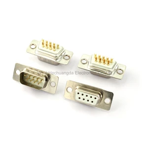 High Quality DB9 D-SUB Connector Solid Copper Gold Plated Solder Type Male and Female D-Sub Connectors