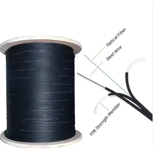 Outdoor Drop Cable 1 2 Core Fibra Optica 4 Hilo GJYXCH G657A1 G657A2 Single Mode Ftth Fiber Optic Cable 1KM 2KM Factory